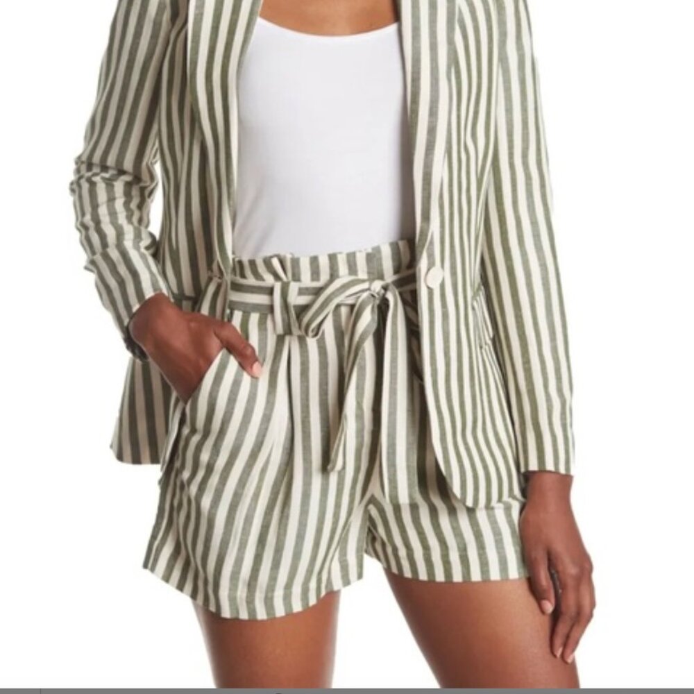 L'agence Stripe Sout Shorts